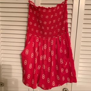 Smocked Patterned Romper
